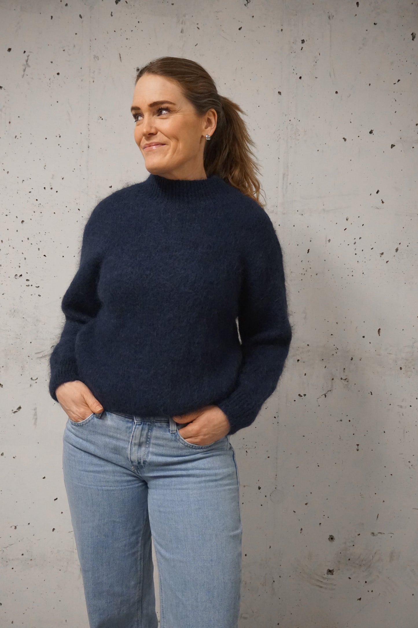 Alpaca genser m/hals