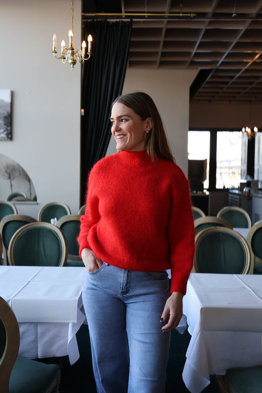 Alpaca genser m/hals