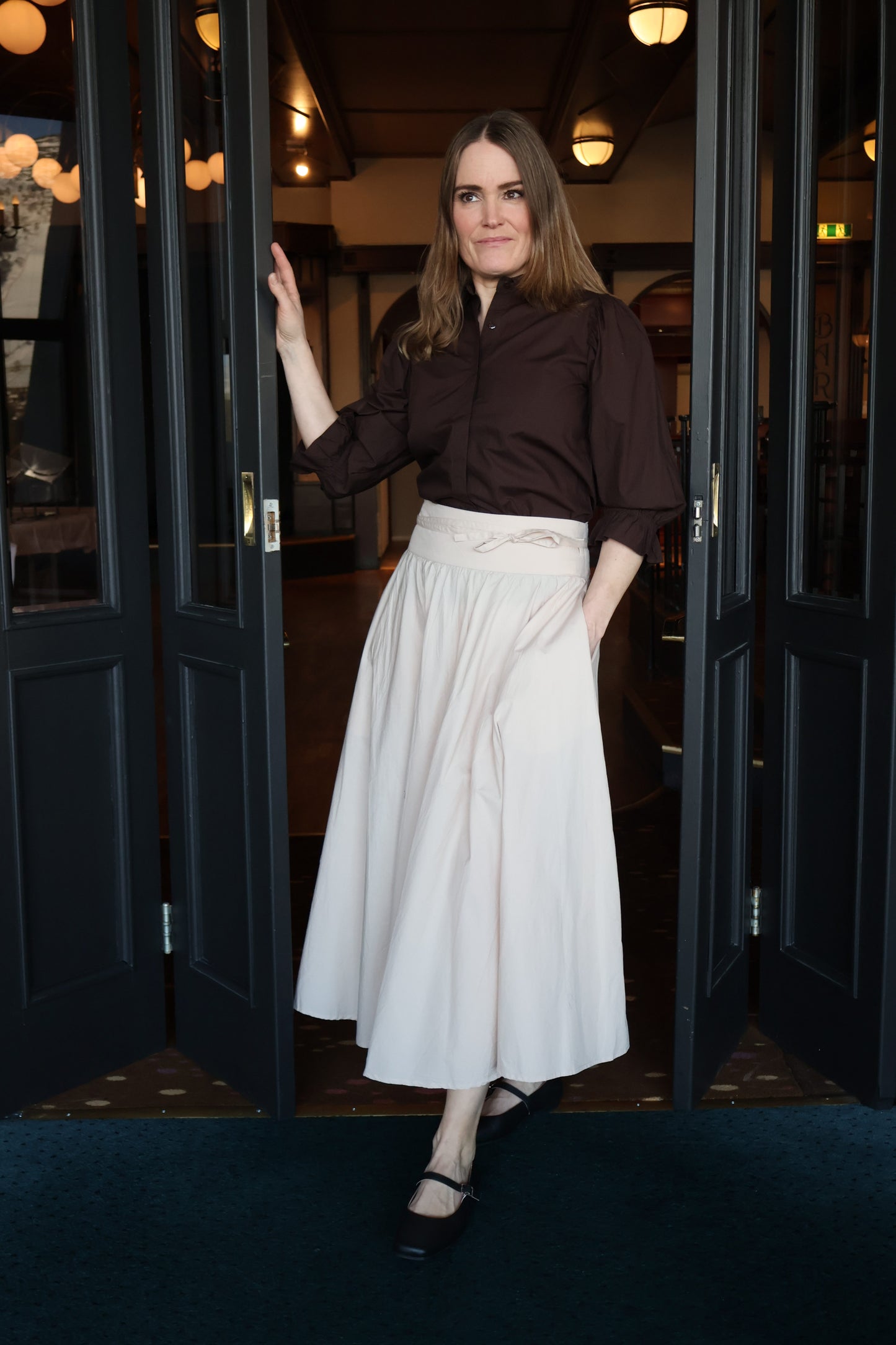 Astrid Skirt Golden Beige Poplin