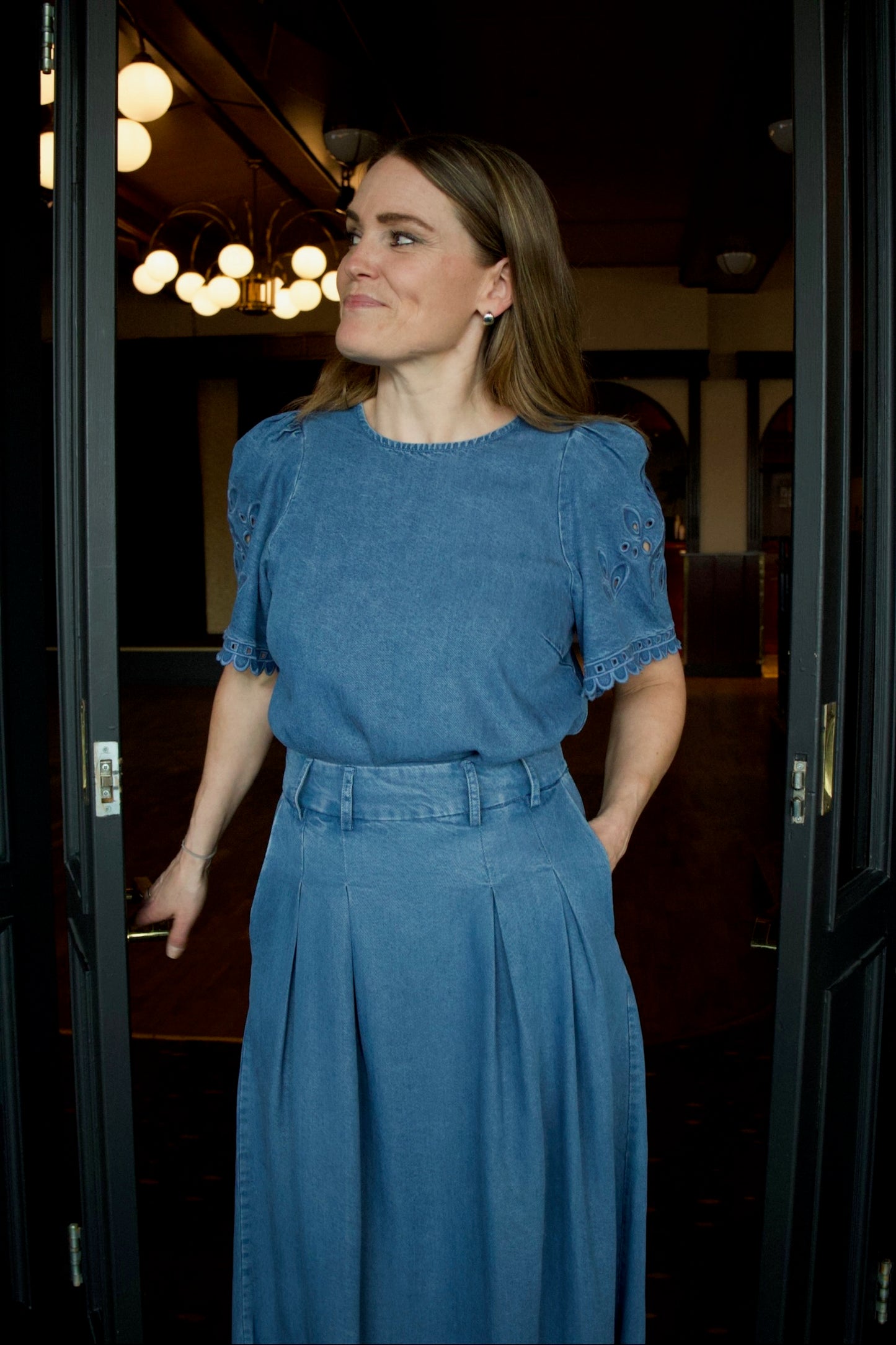 Tillycc Emb Ss Blouse