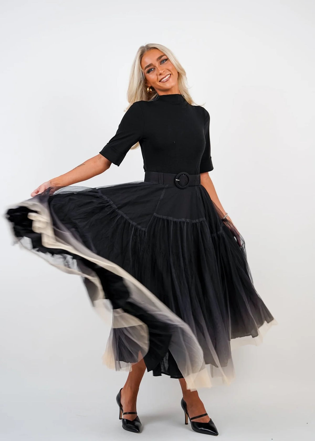 Golightly City Ombre Skirt - Black