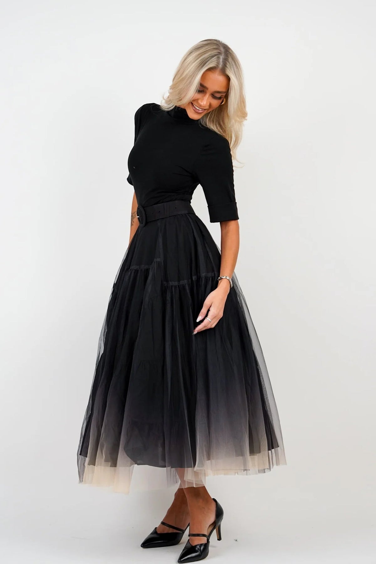 Golightly City Ombre Skirt - Black