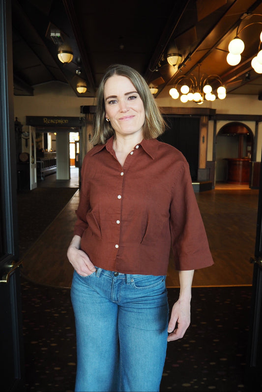 Slfcleo Regular 3/4 Cropped Shirt B