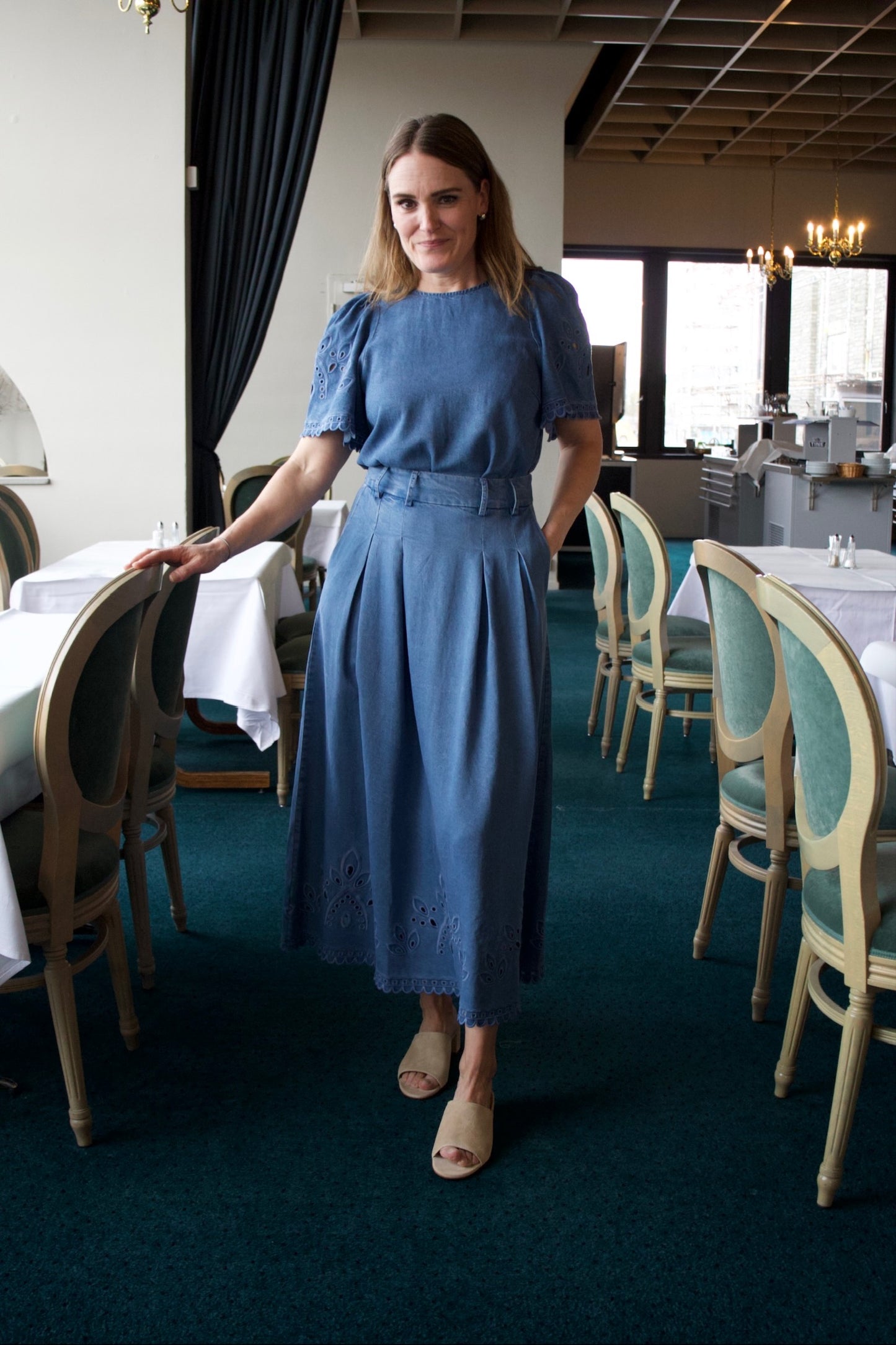 Tillycc Pleat Emb Skirt