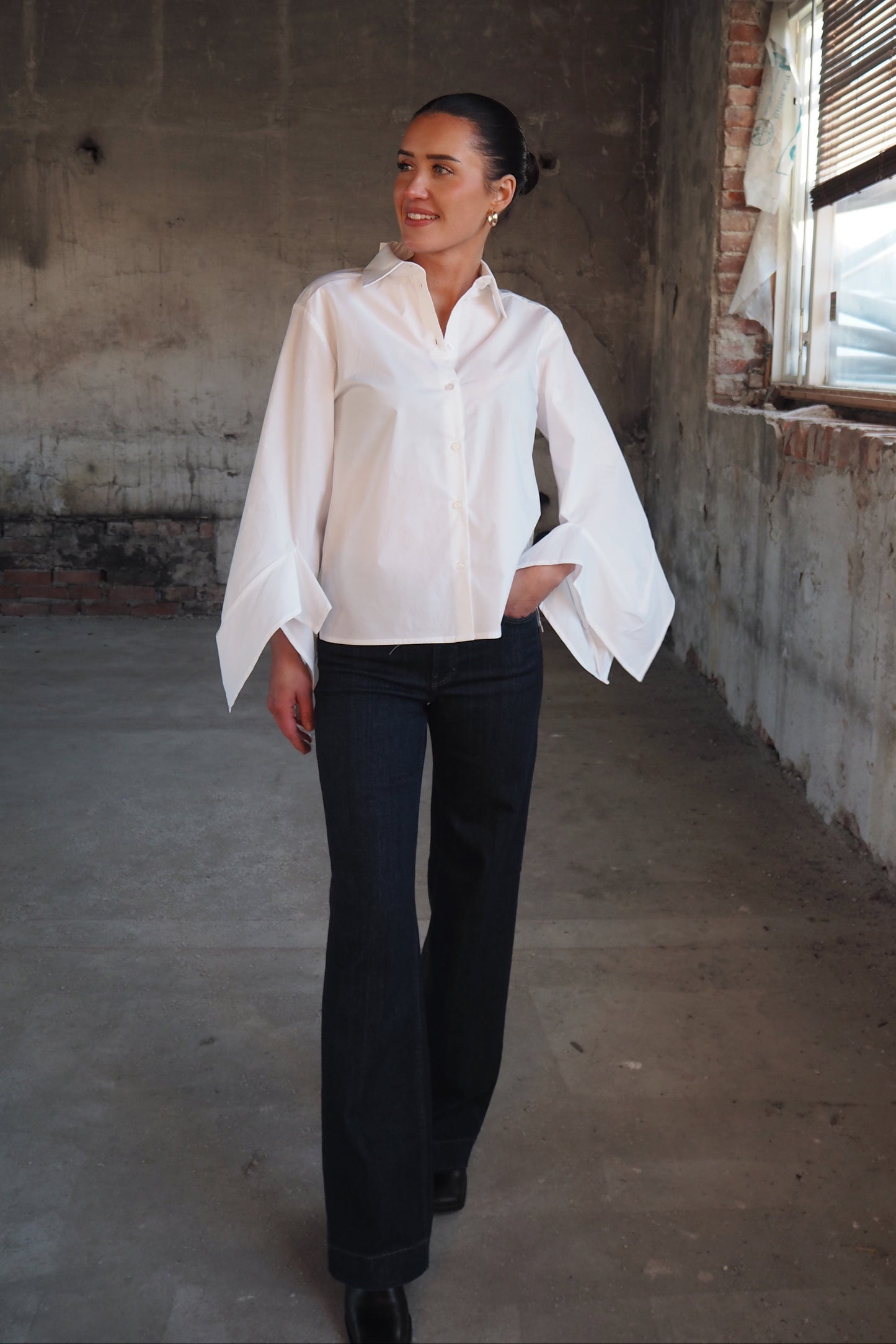 Slfdelia Relaxed Flounce Shirt B