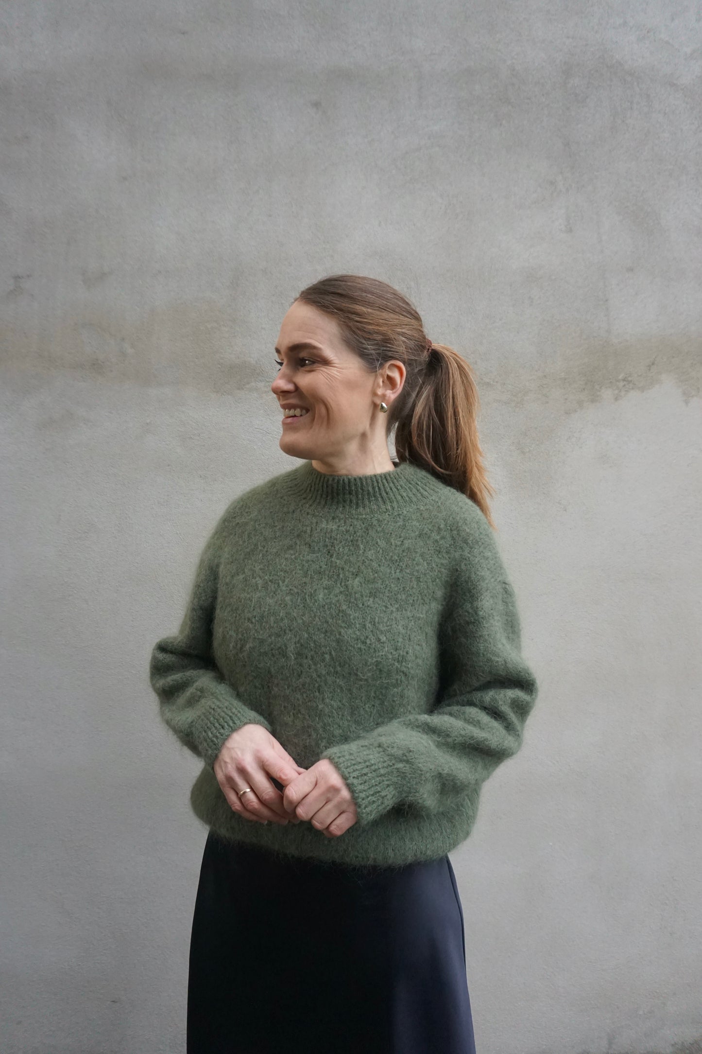 Alpaca genser m/hals