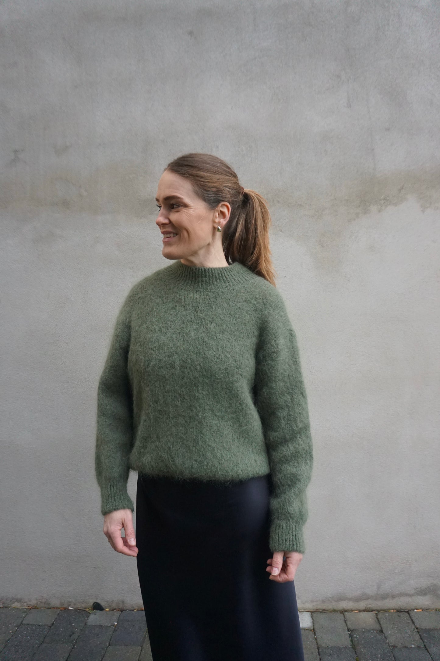 Alpaca genser m/hals