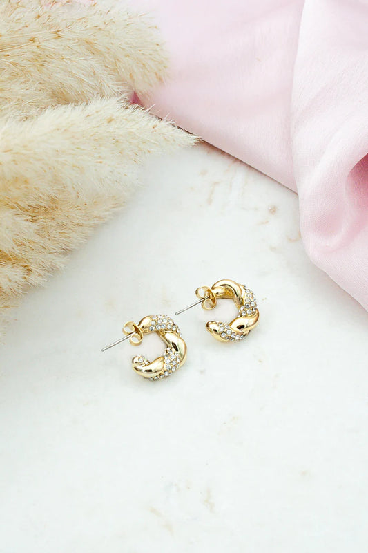 Evelina crystal hoops