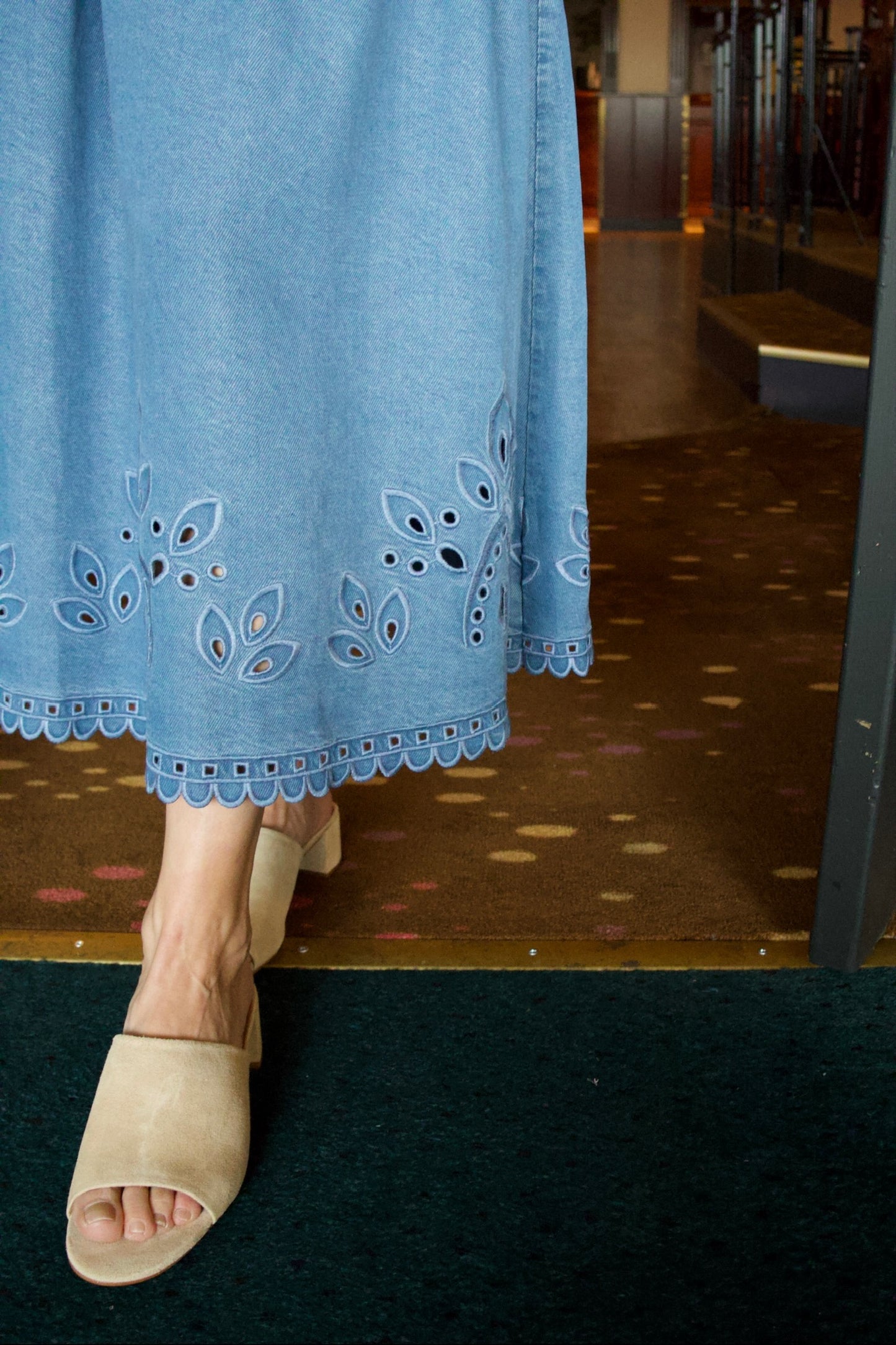Tillycc Pleat Emb Skirt