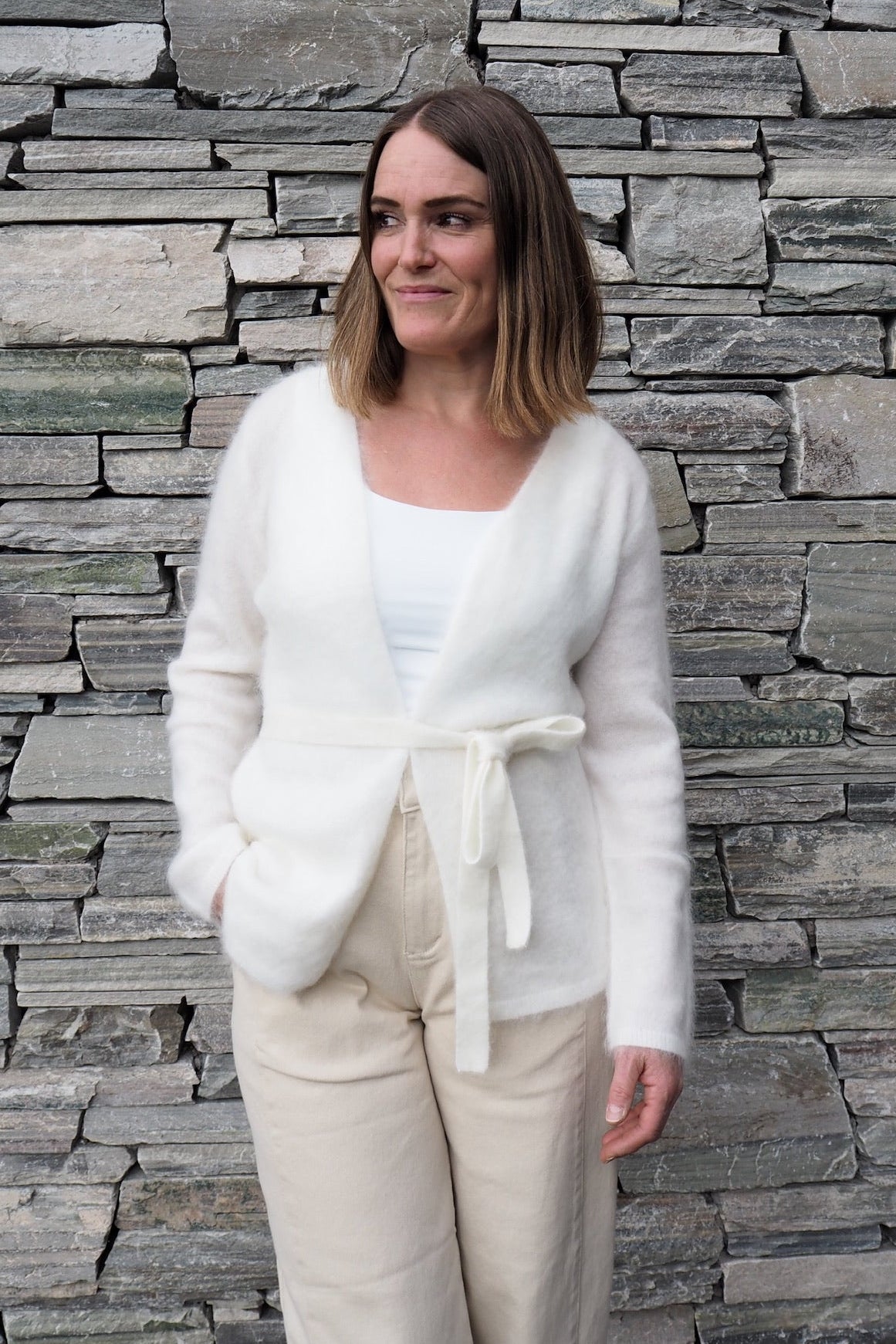 Yastilde Ls Belt Knit Cardigan