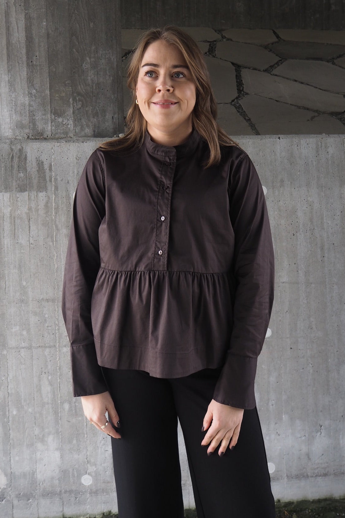 Poppycc Ls Flare Blouse