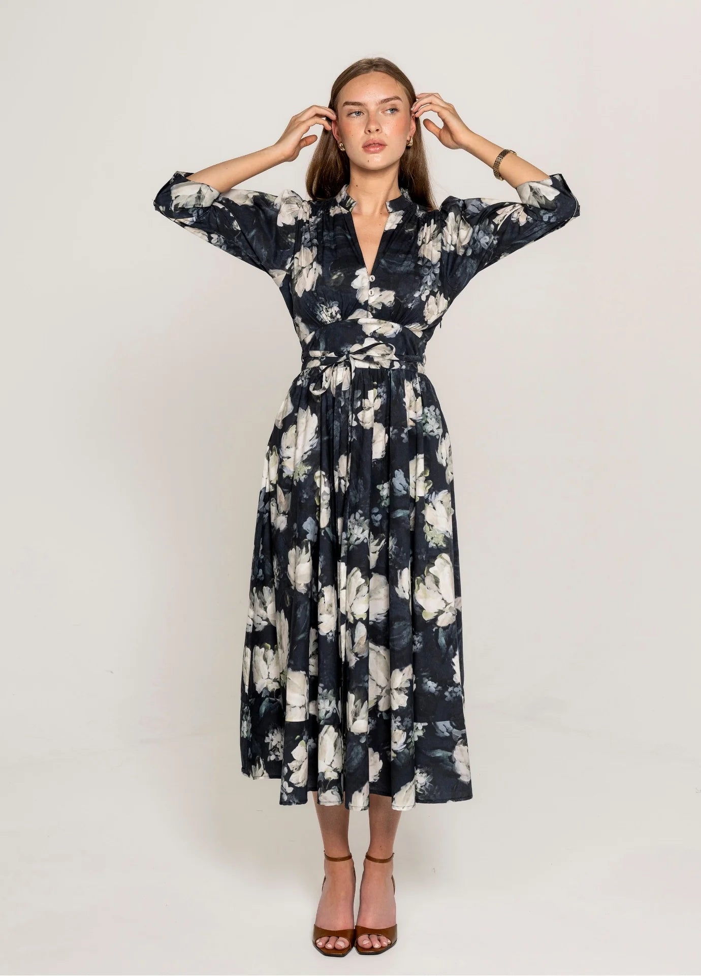 Maria Dress Blue Garden