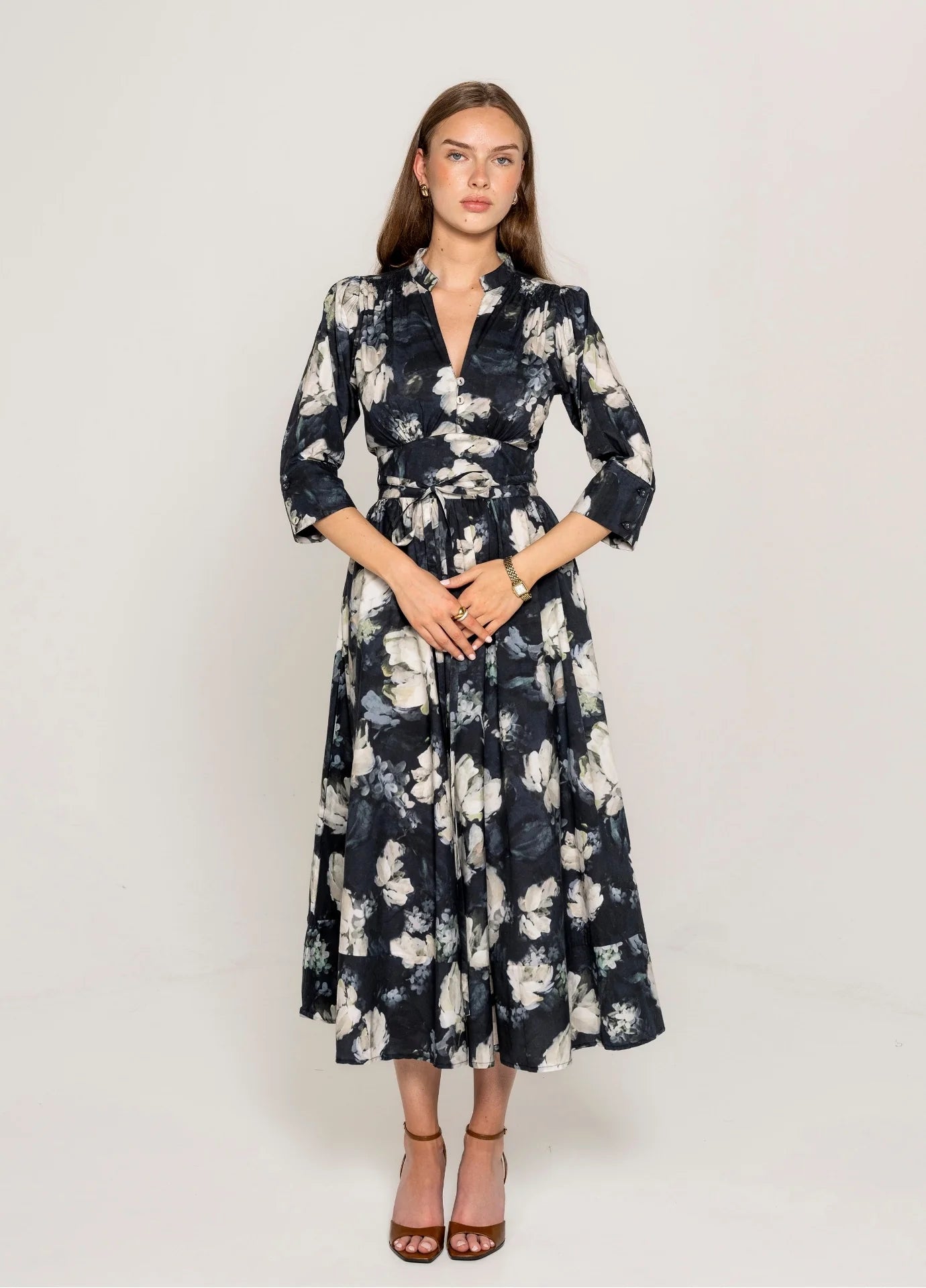 Maria Dress Blue Garden