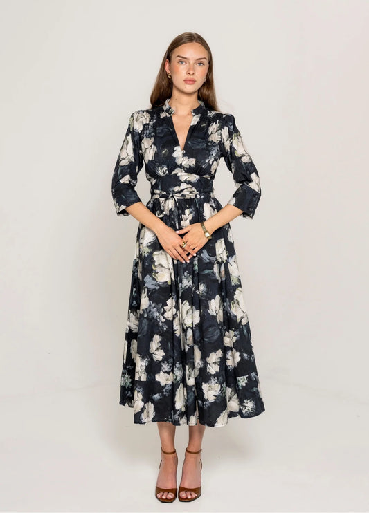 Maria Dress Blue Garden