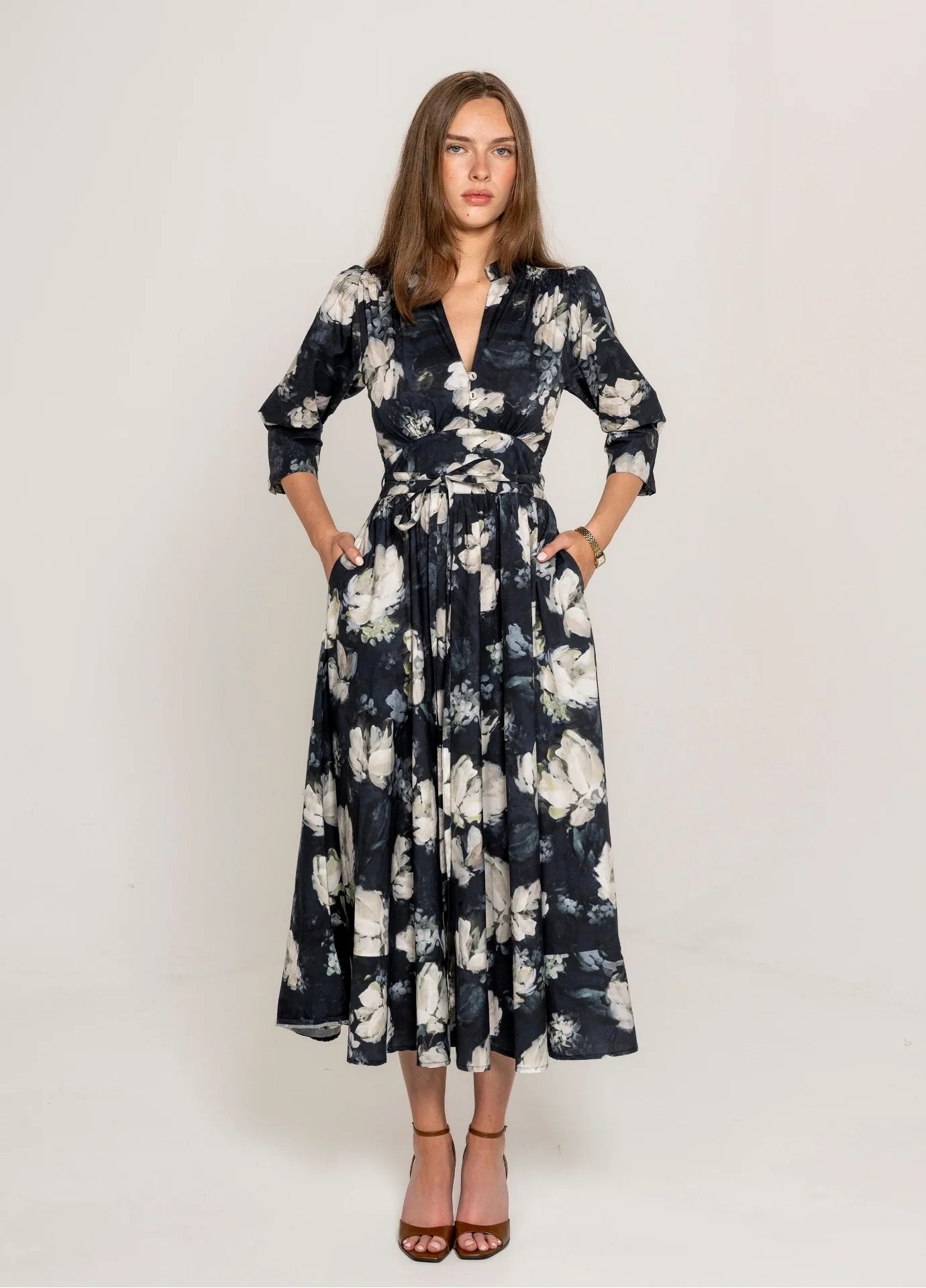 Maria Dress Blue Garden