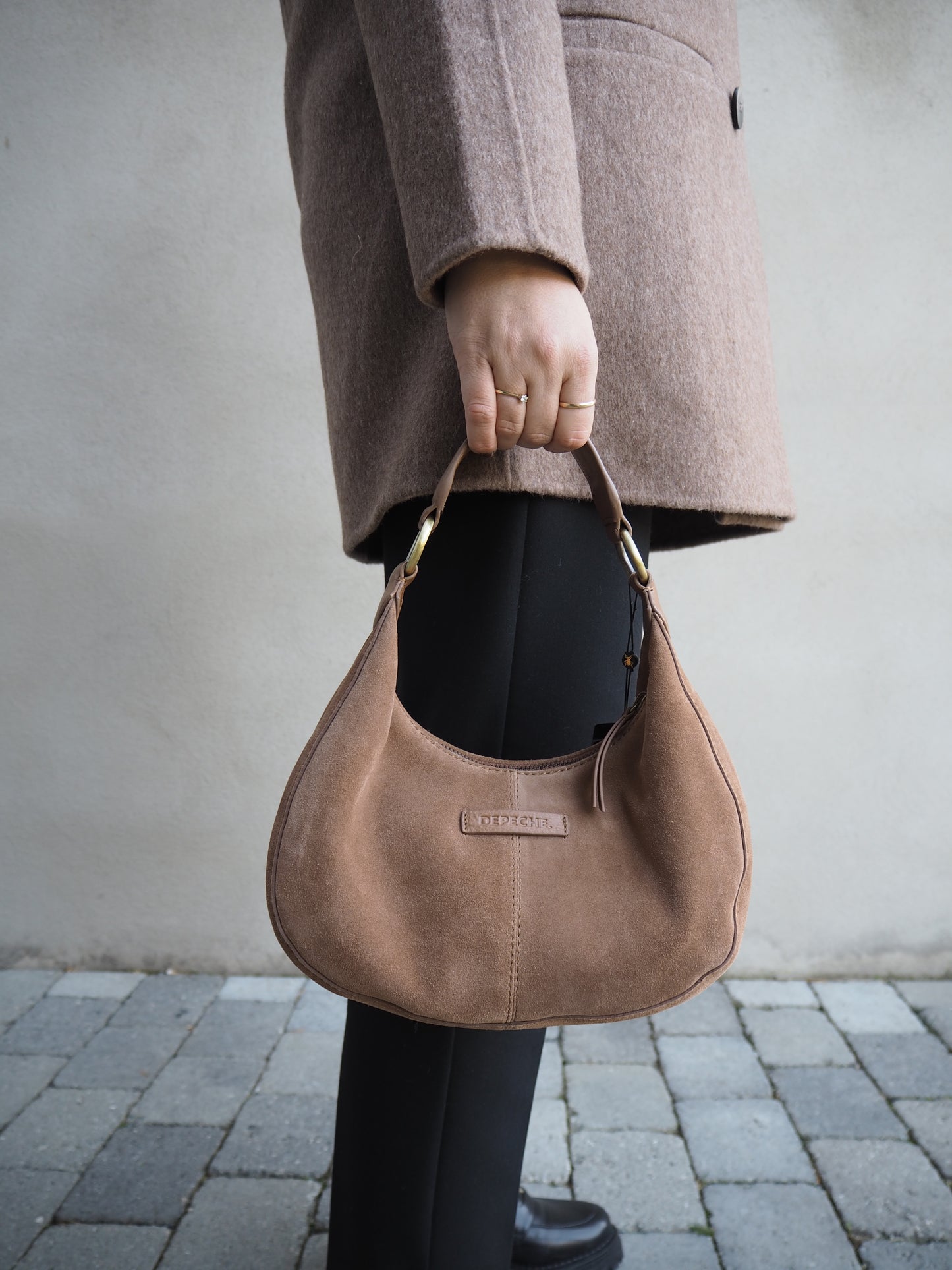 Suede crossbody bag
