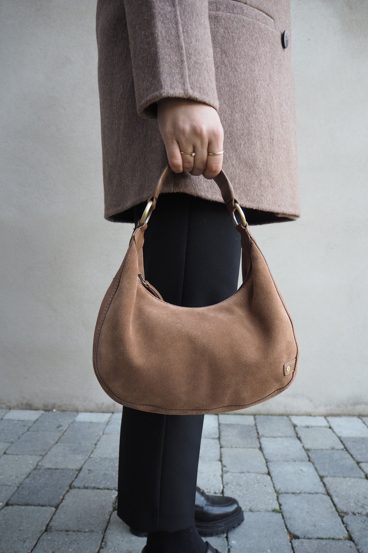 Suede crossbody bag
