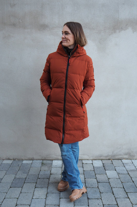 Lady`s Down Jacket - Rust