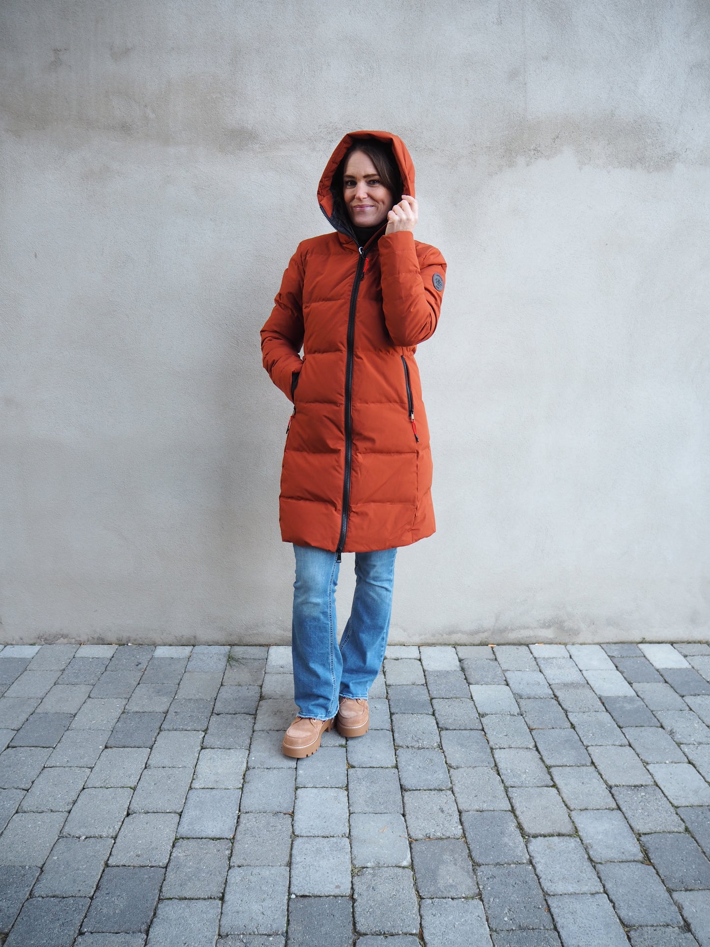 Lady`s Down Jacket - Rust