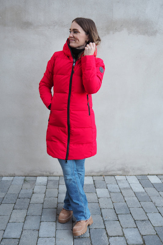 Lady`s Down Jacket - Rød