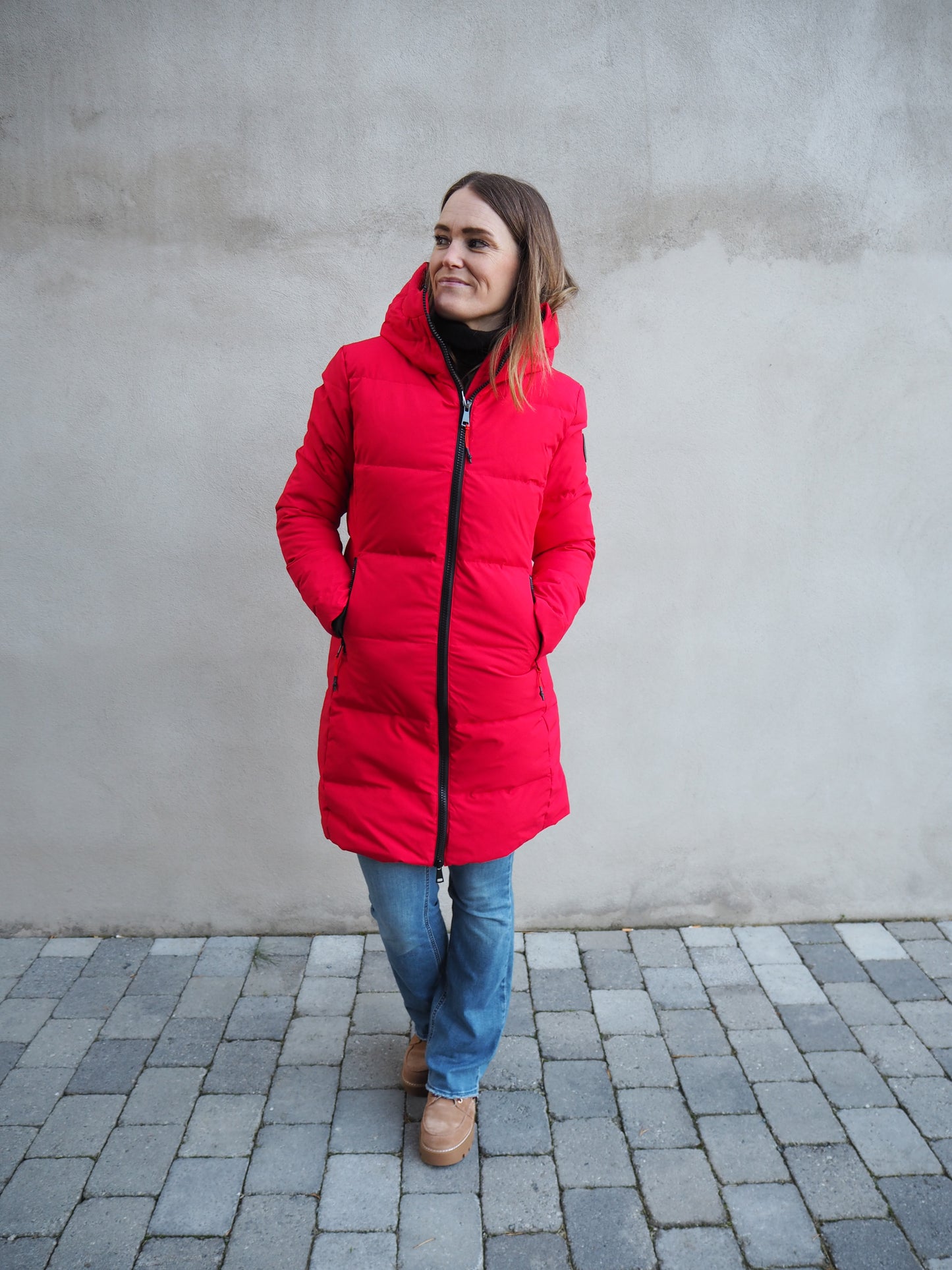 Lady`s Down Jacket - Rød