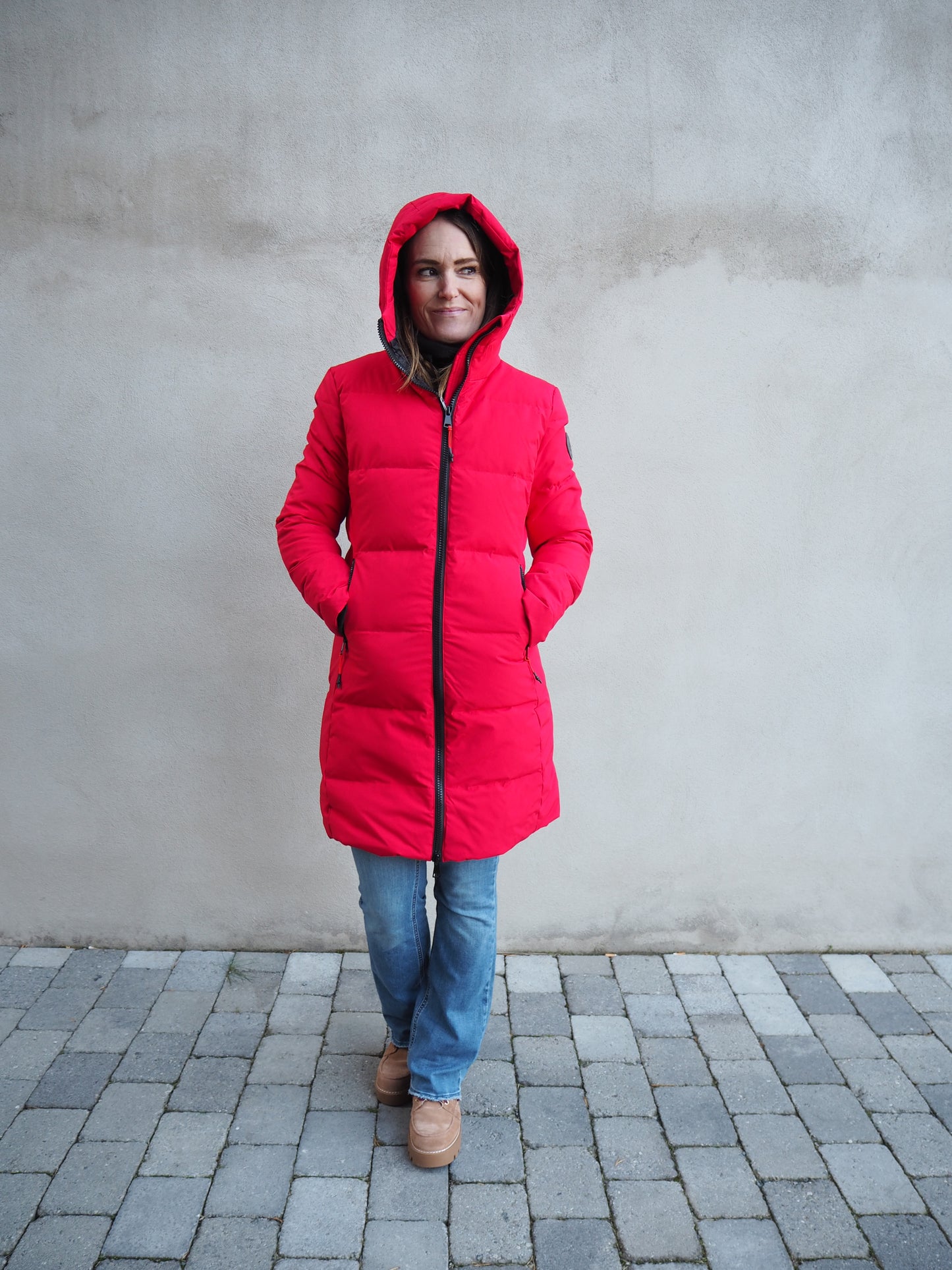 Lady`s Down Jacket - Rød