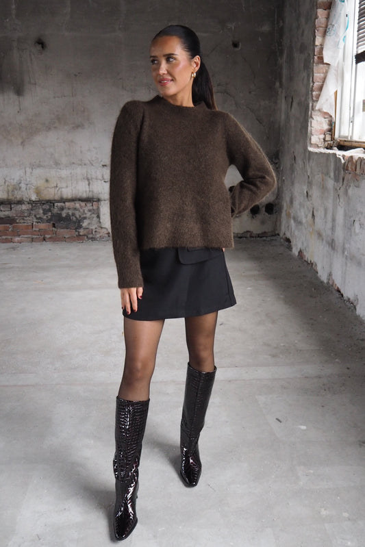 Bella mohair sweater mocha