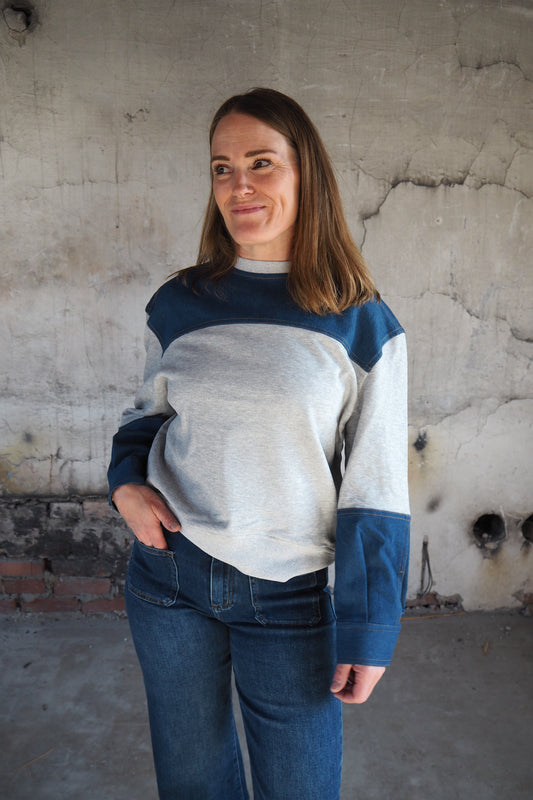 Candizcc denim mix sweat