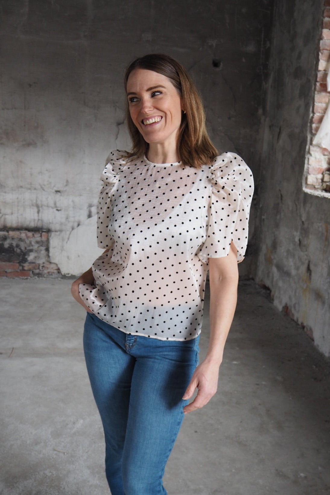 Dilan Dot Blouse