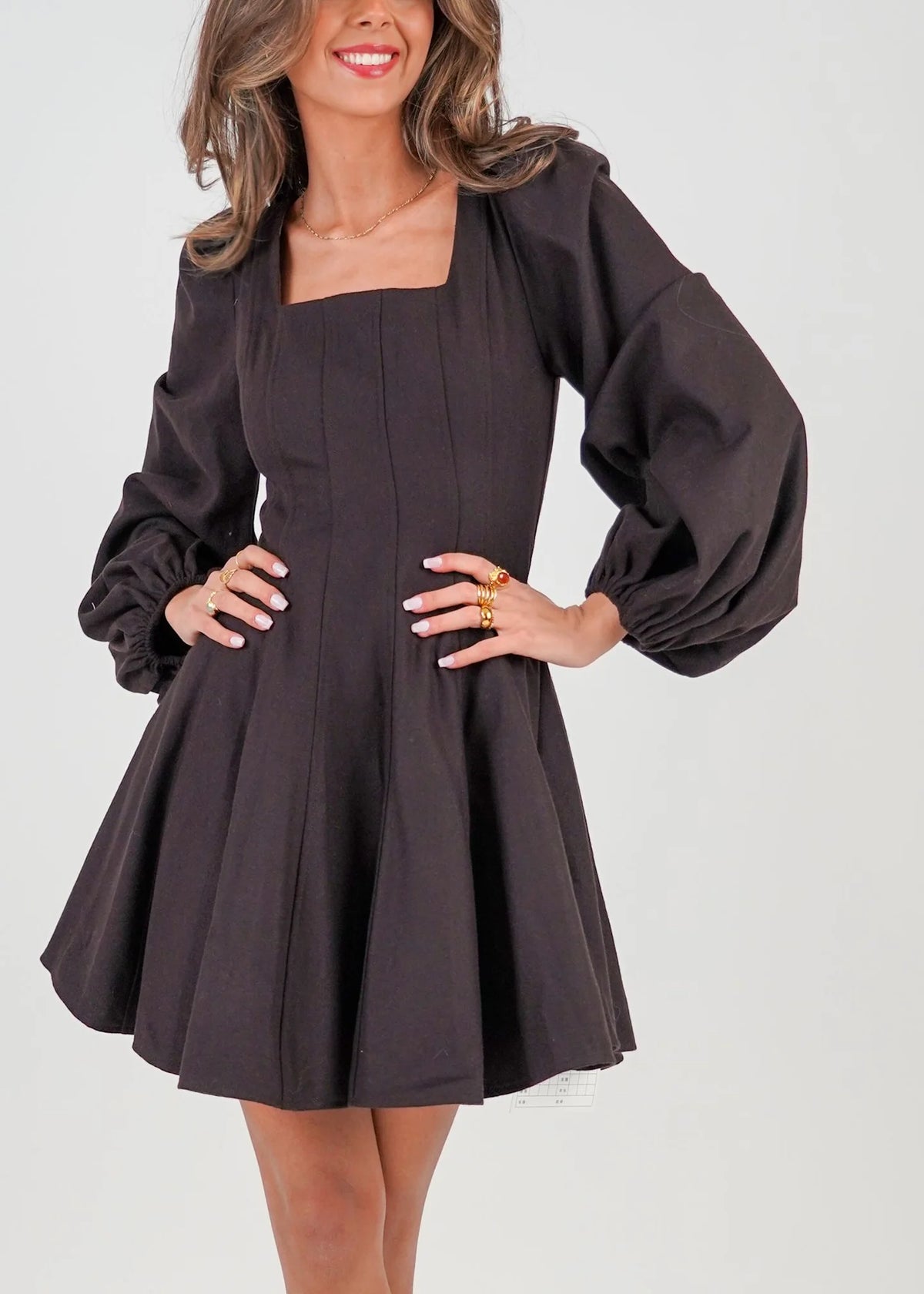 Golightly Sophie Wool Kjole - Coffee Brown (ekstra lengde)