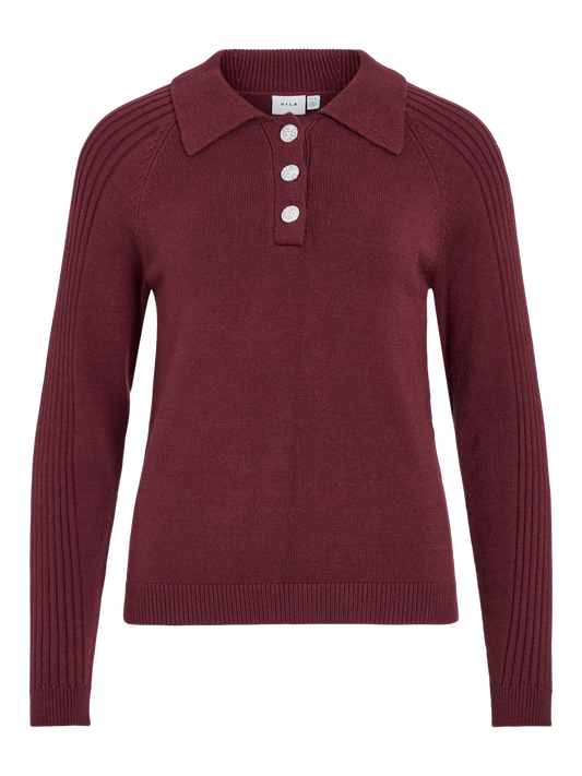 Vidarja Polo L/s Knit Top