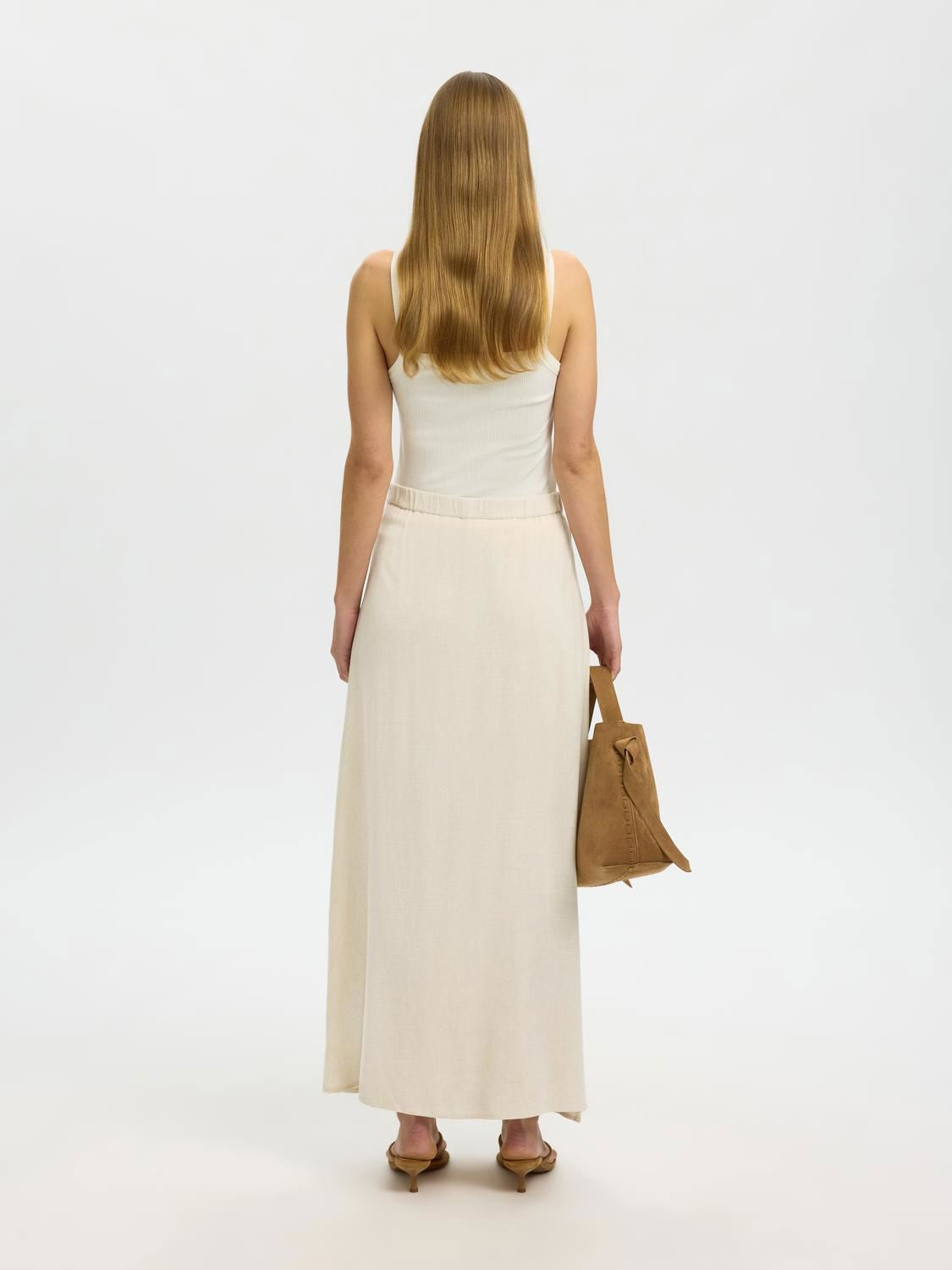 Slwviva Hw Ankle Linen Blend Skirt Noos