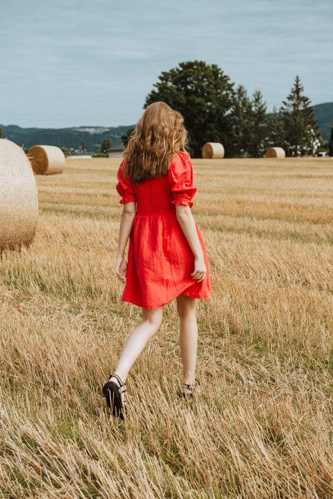 Benita Dress Lipstick Linen