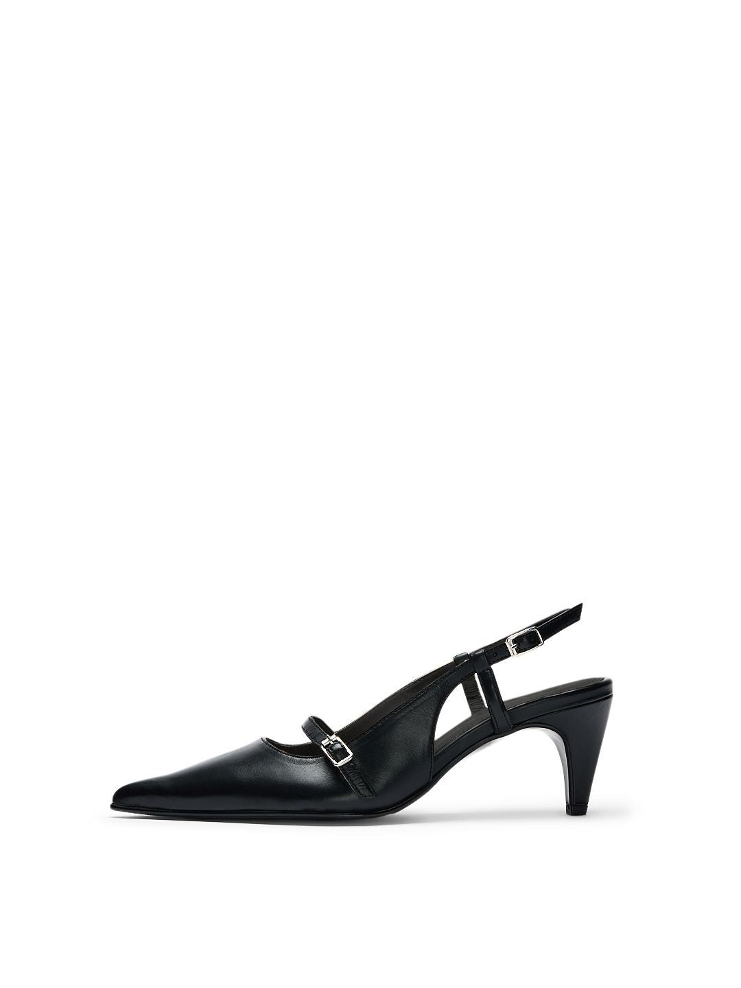 Slfisla Leather Kitten Heel Slingback