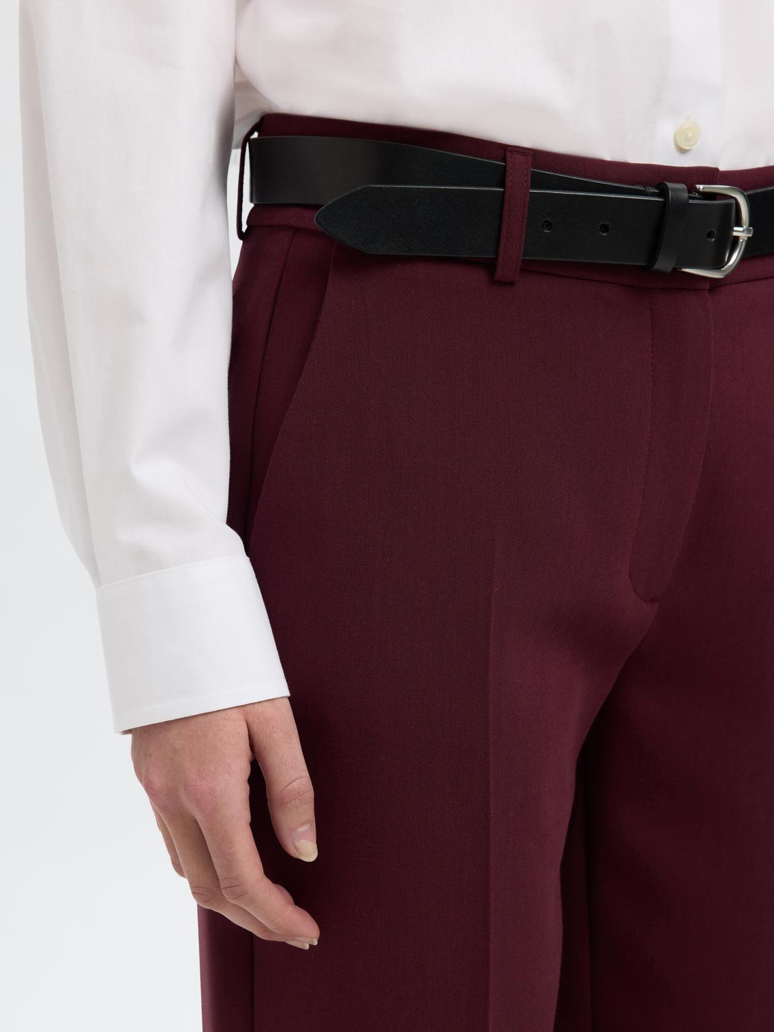 Slfrita-Ria Mw Cropped Pant Mel Noos