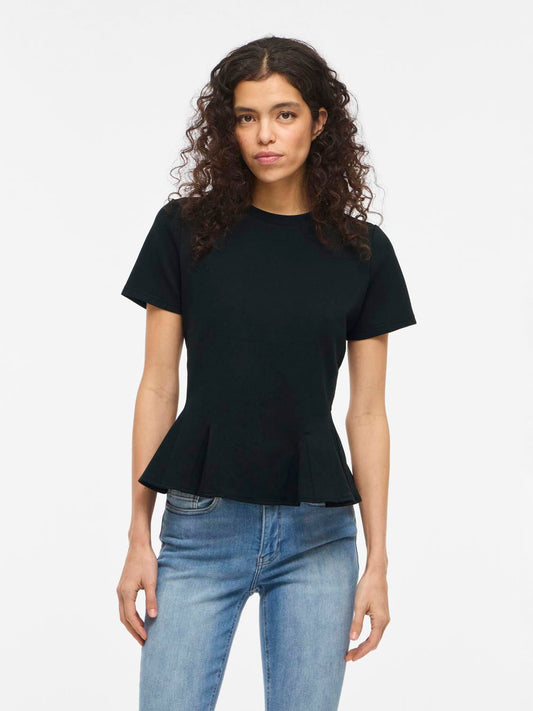 Vivelmera O-Neck S/s Peplum T-Shirt