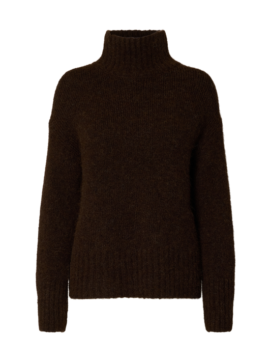 Slfgabriella Ls Knit High Neck Noos