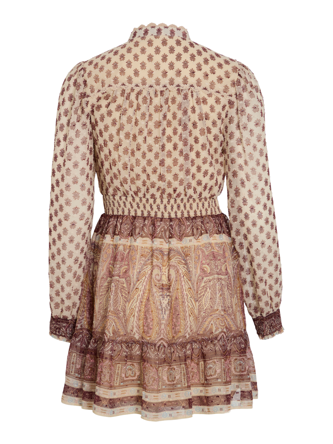 VILYRIDA O-NECK LS SHORT DRESS/LN