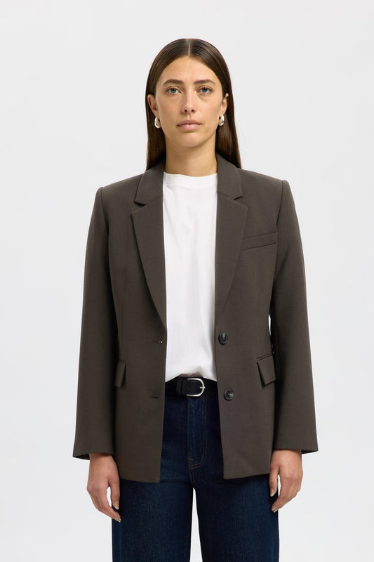 Slfrita Ls Classic Blazer Mel Noos