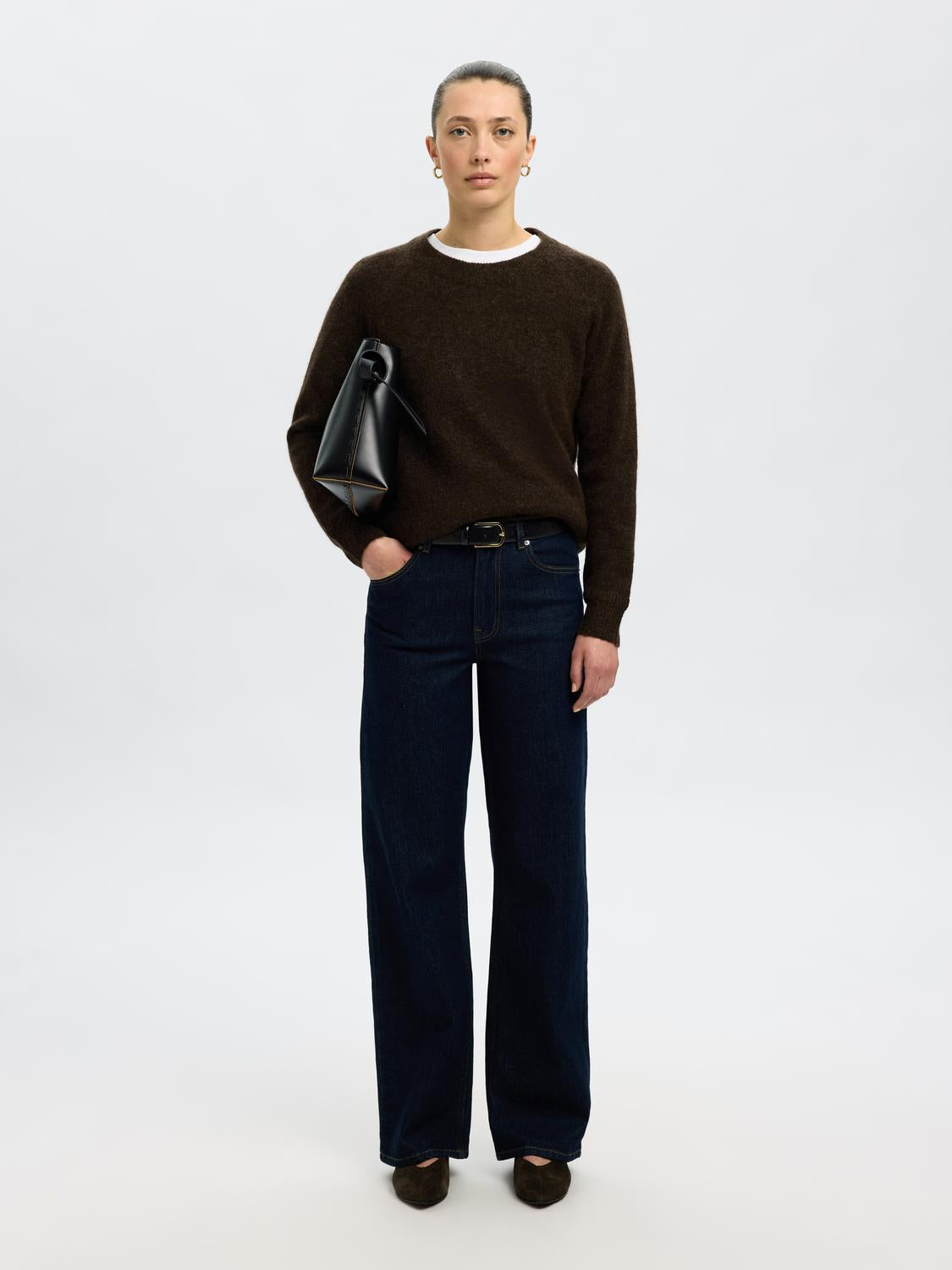Slflulu Ls Knit O-Neck Noos