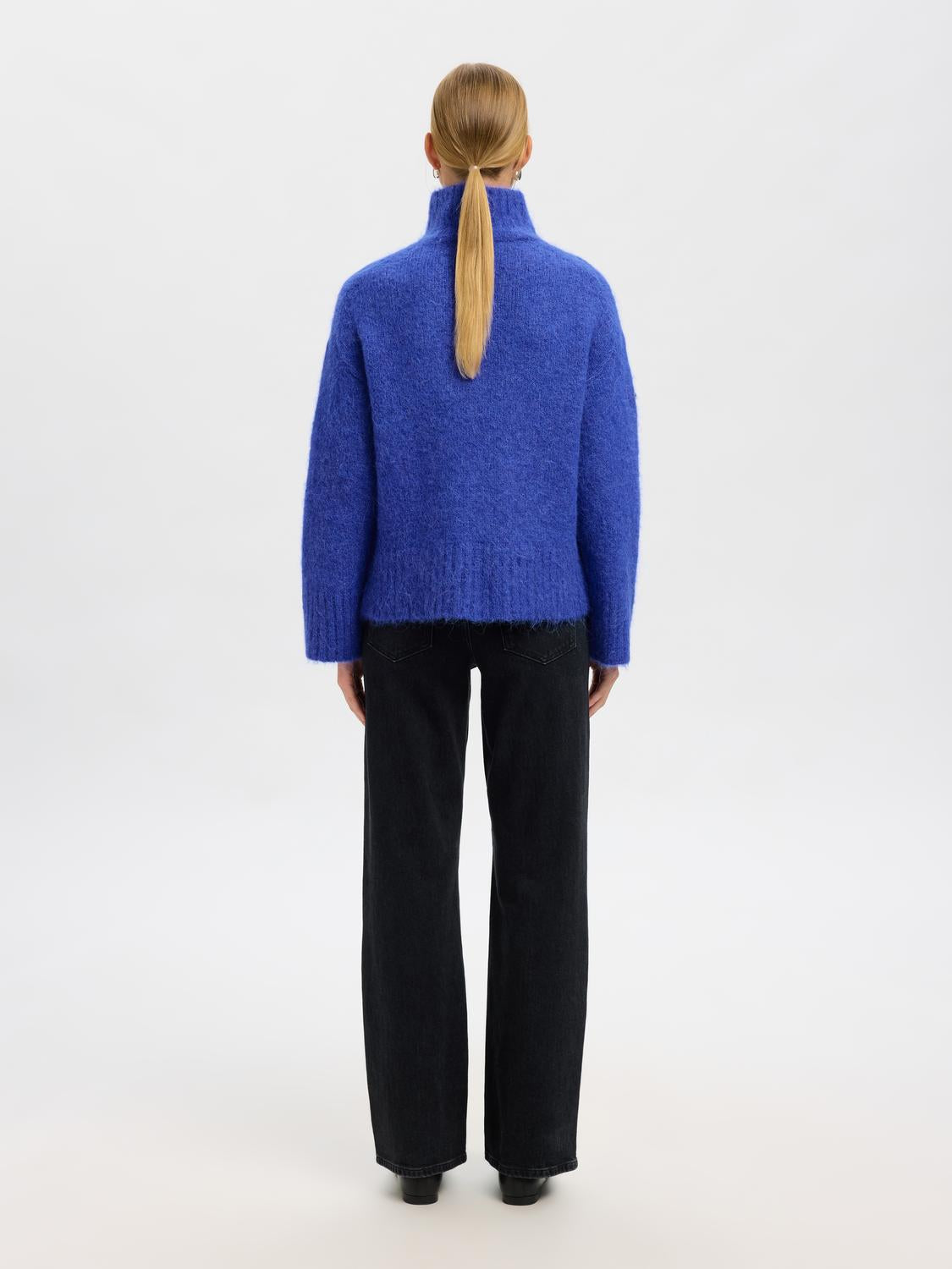 Slfgabriella Ls Knit High Neck Noos