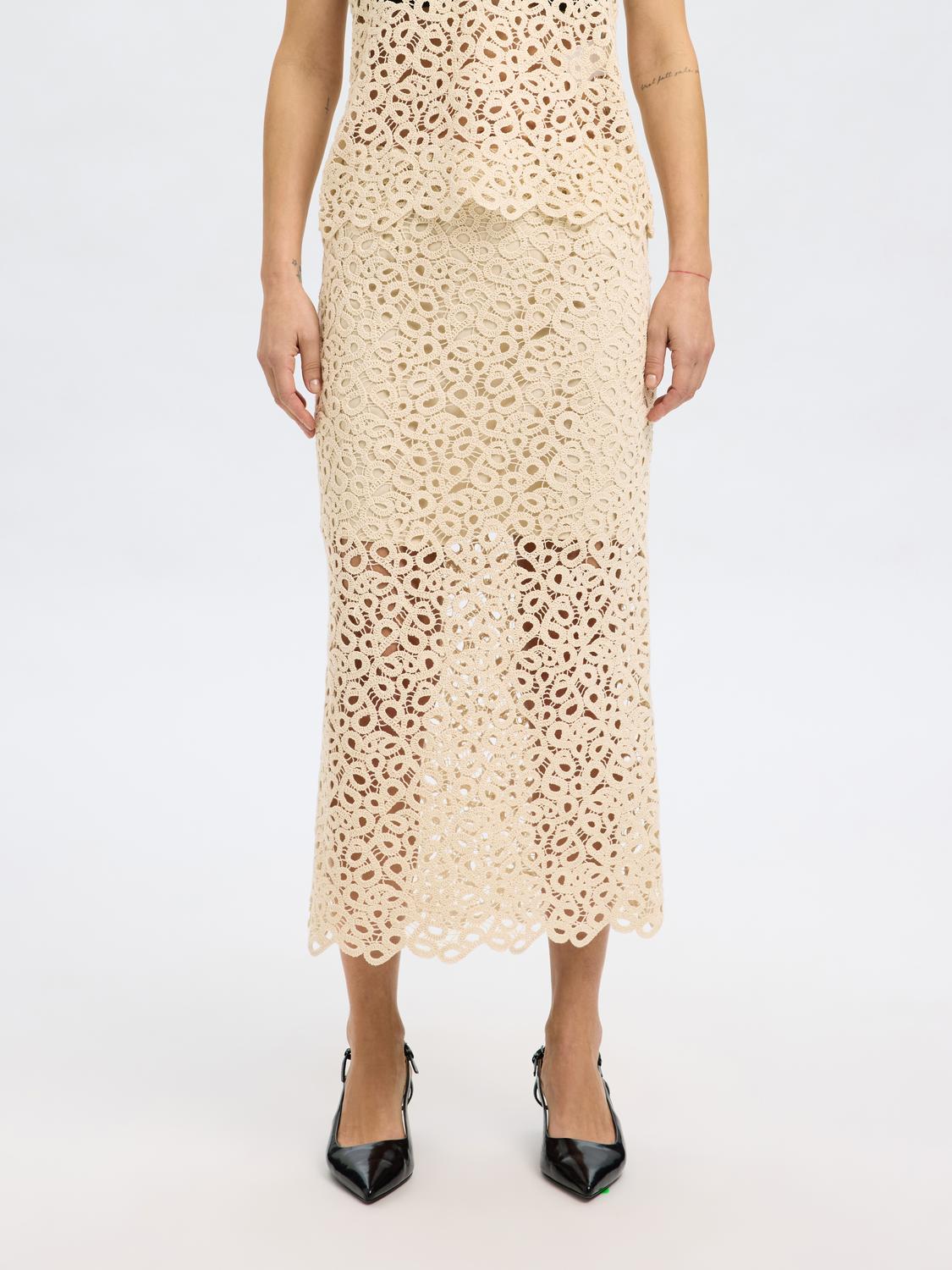 SLFALIMA HW MIDI CROCHET SKIRT B