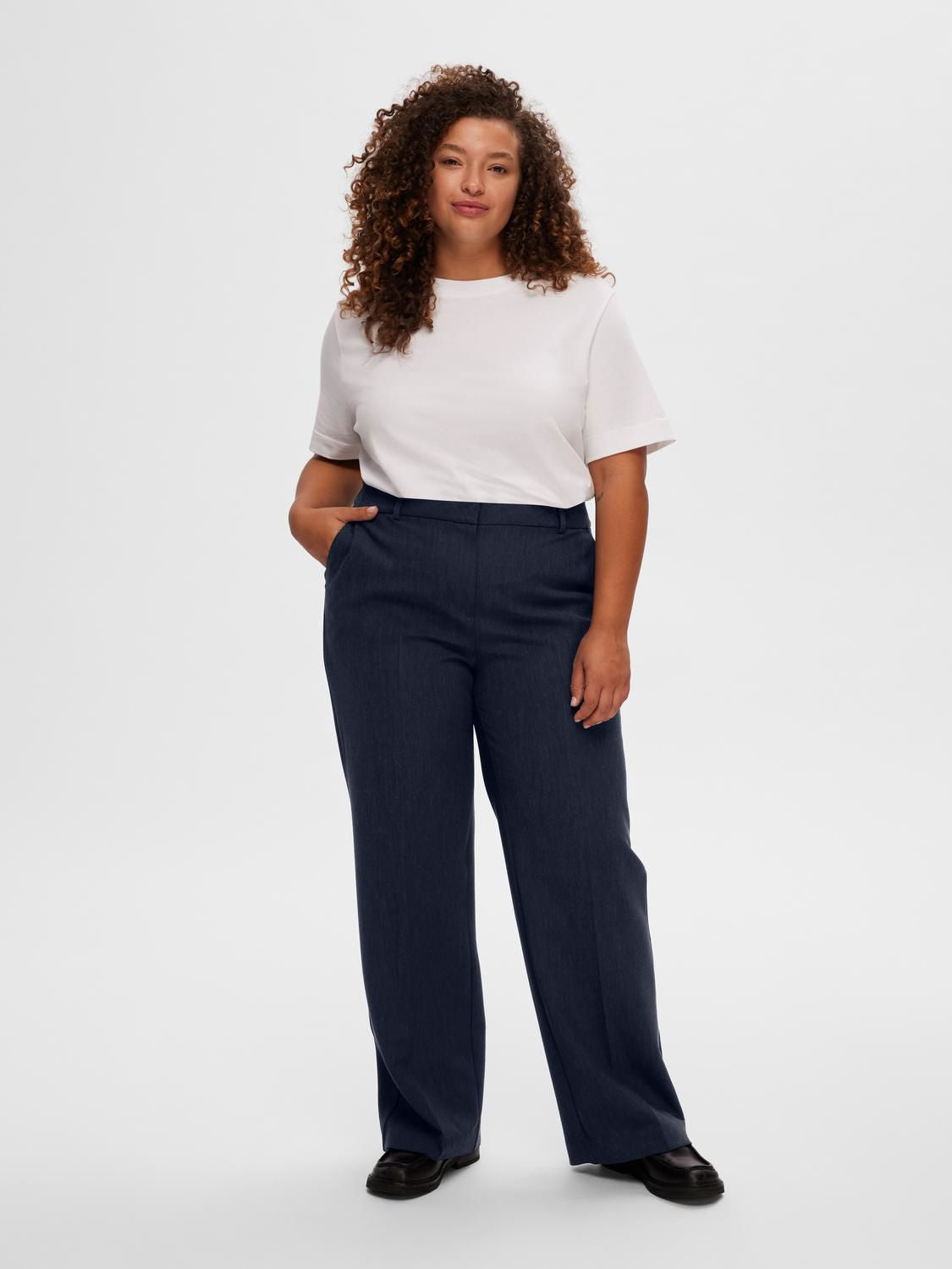 Slwrita Mw Wide Pant Dark Sap Mel Noos