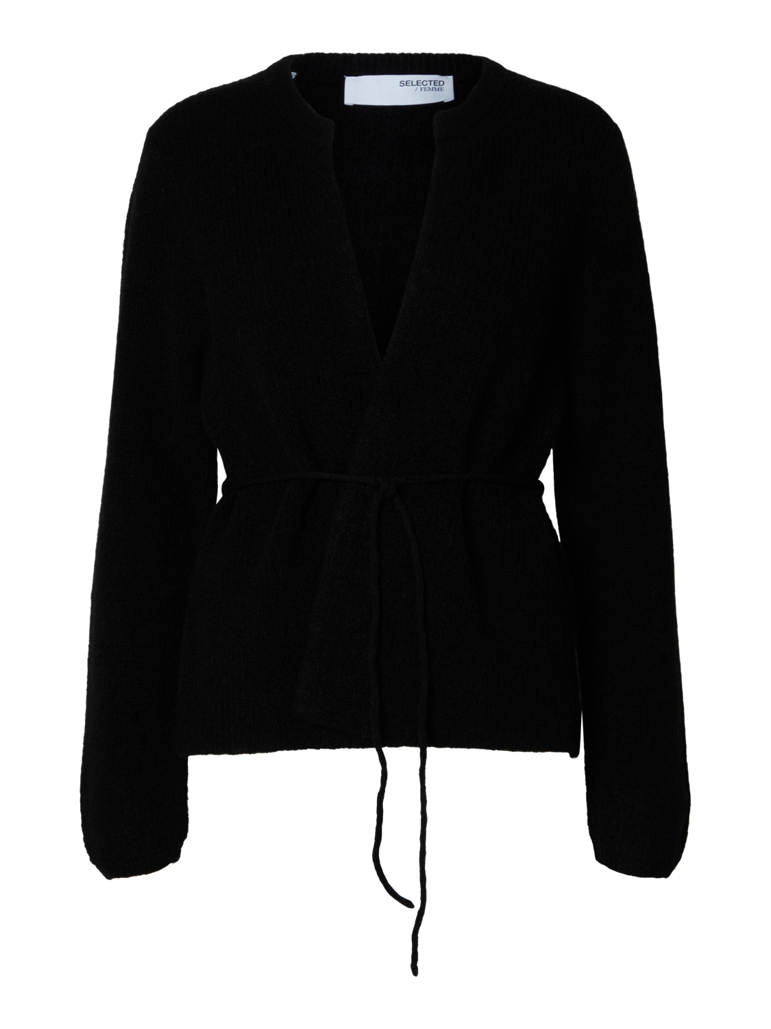 Slfsia Ras Ls Knit Belt Cardigan