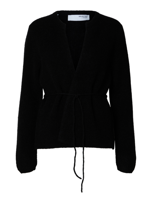 Slfsia Ras Ls Knit Belt Cardigan