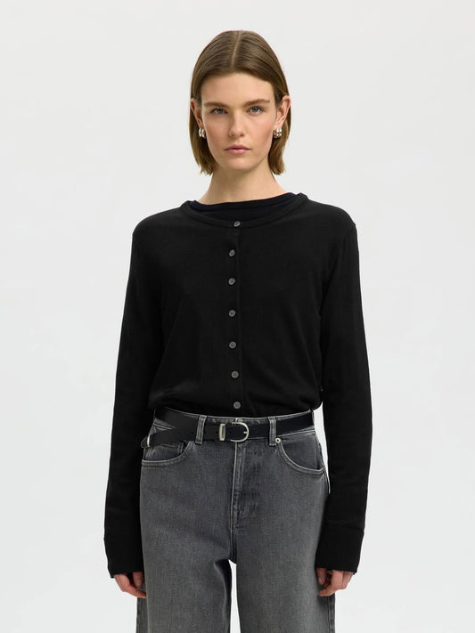 Slwthea Ls Knit Merino Cardigan Noos
