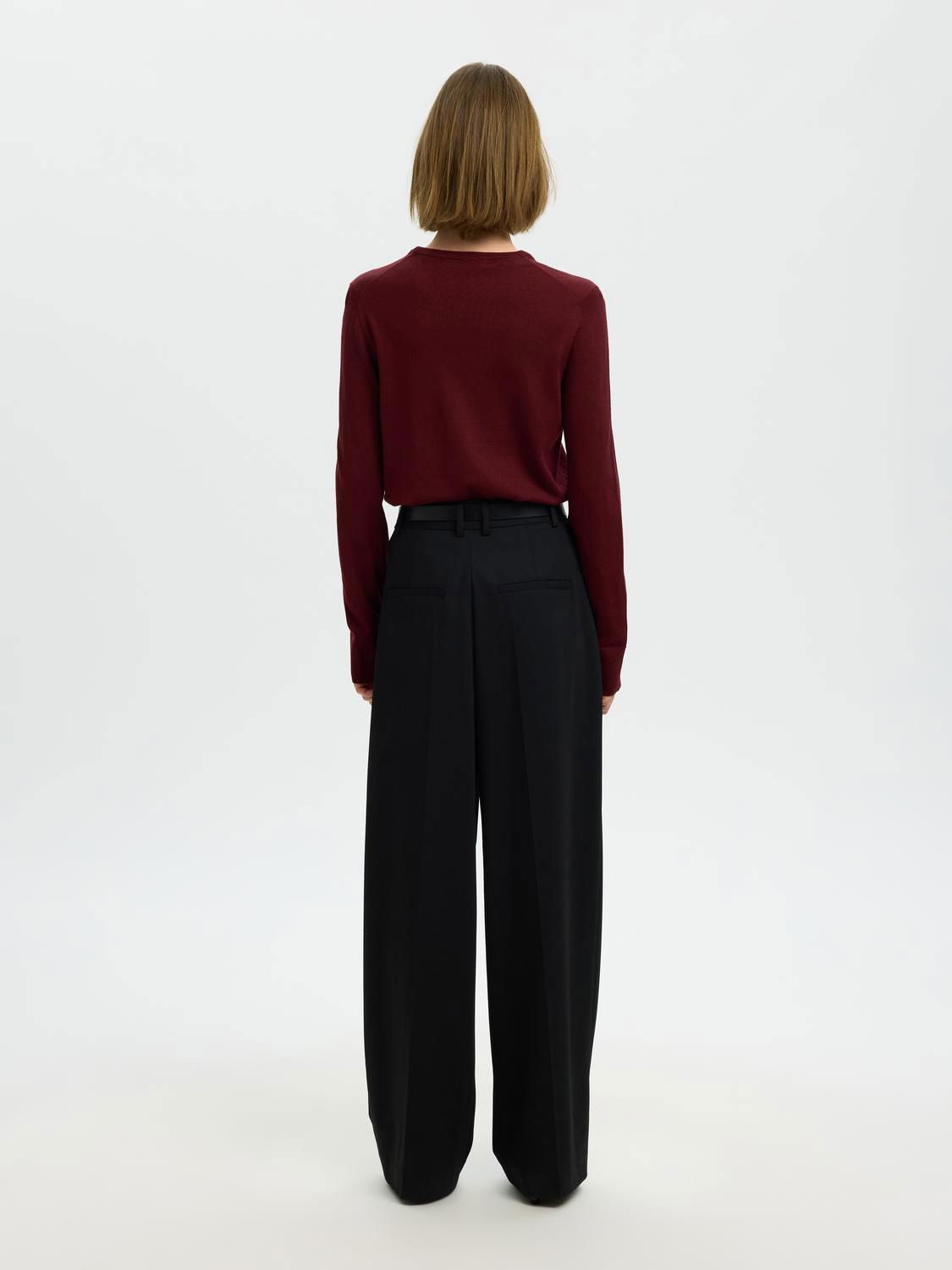 Slwthea Ls Knit Merino O-Neck Noos
