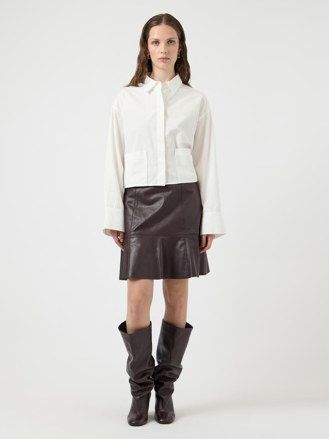 Yascolly Mw Naplon Leather Skirt Noos