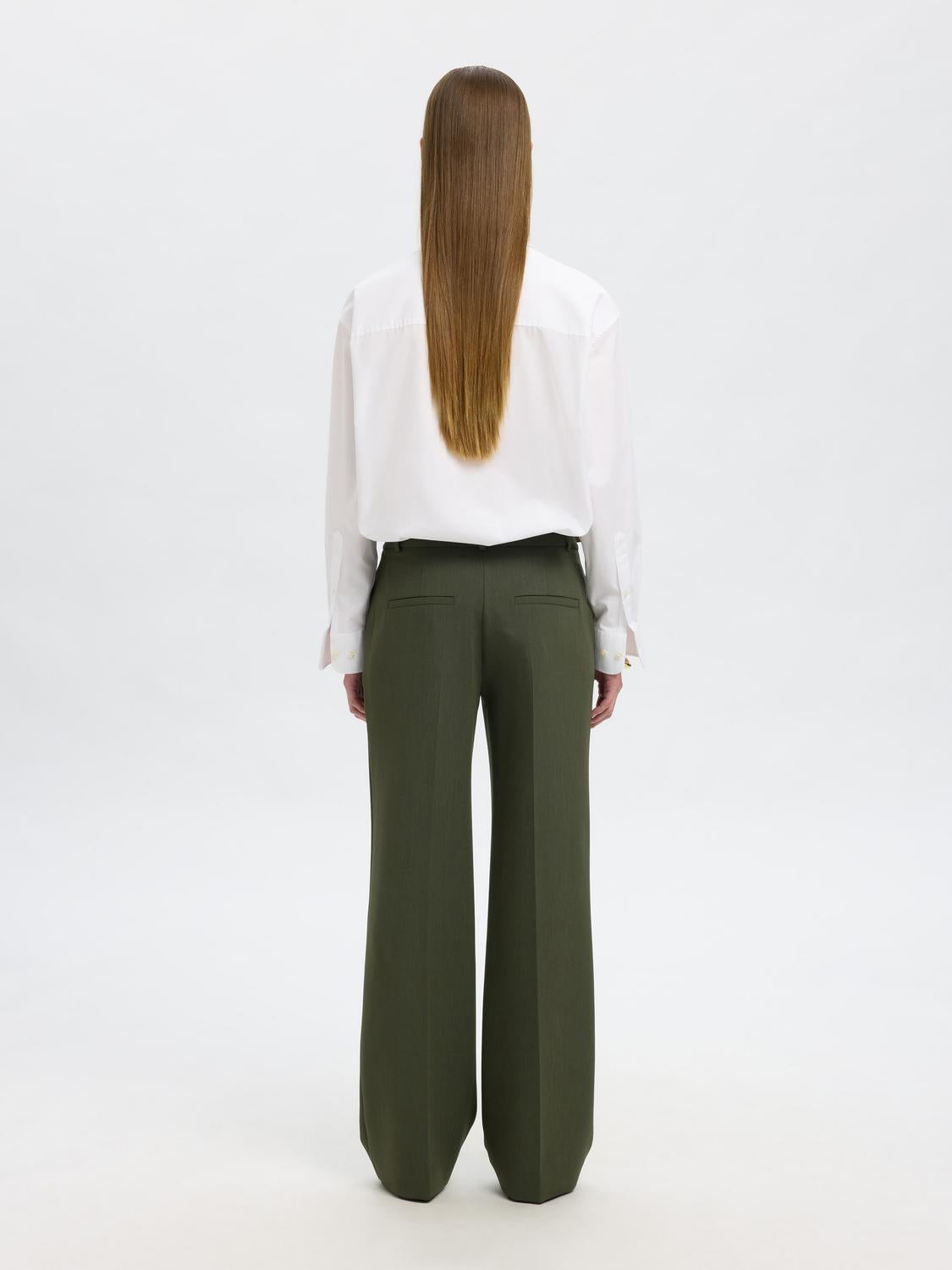 Slfrita Mw Wide Pant Mel Noos