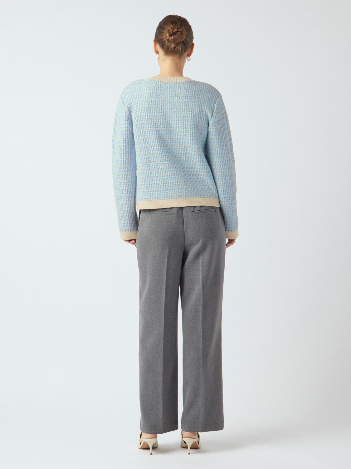 Livia LS Short Knit Cardigan - Clear sky